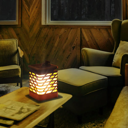 Solar LED Garden Lantern with Grooved Pattern – Stylish Outdoor Lighting for Garden and Patio