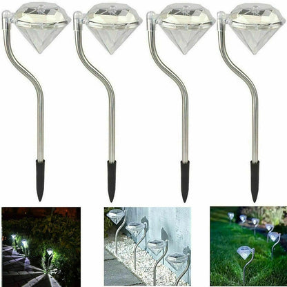 Diamond-Shaped Solar LED Garden Light – Outdoor Decorative Lamp for Illumination and Landscaping