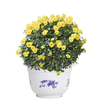 Bamboo-Patterned Plant Pot – Elegant Plastic Flower Container for Garden & Balcony