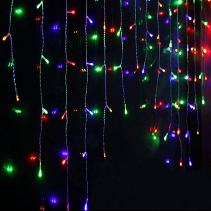 LED Starry Sky Icicle Lights – Decorative Fairy Light Curtains for Christmas and Outdoor Spaces