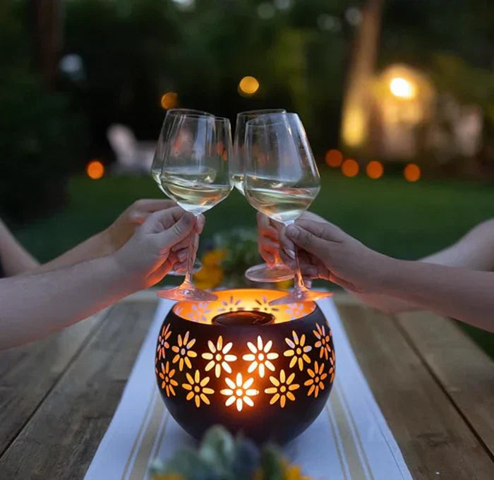 Floral LED Table Lamp - Elegant Decorative Candle Light For Stylish Home Decor