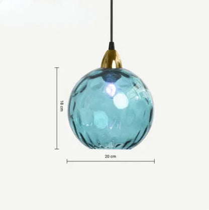 Round Glass Pendant Light