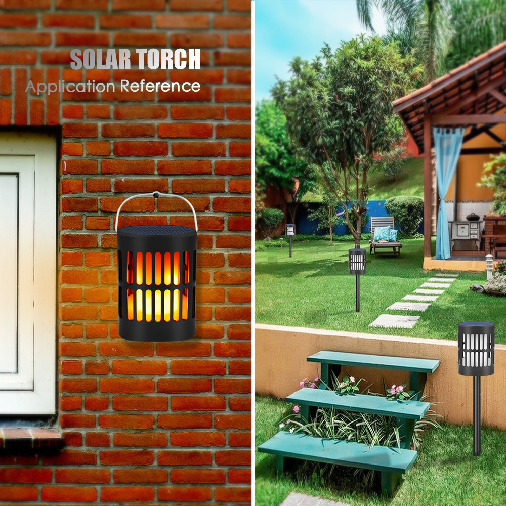 Solar LED Flame Light – Decorative Hanging Lantern for Garden and Patio Outdoor Illumination