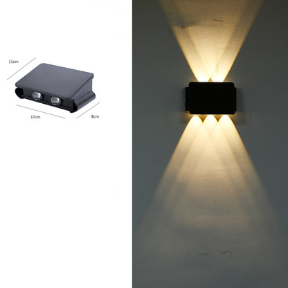 Modern Led Outdoor Wall Light with Up & Down Light - Waterproof Wall Light for House Facades and Entrance Areas