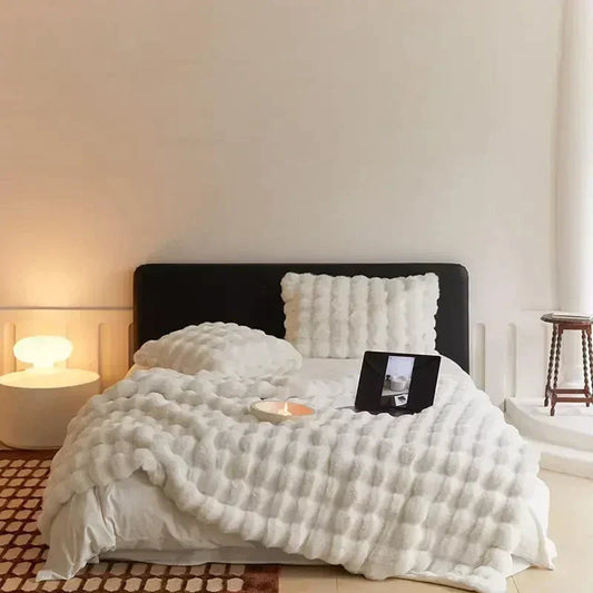 Plush Faux Fur Throw Blanket