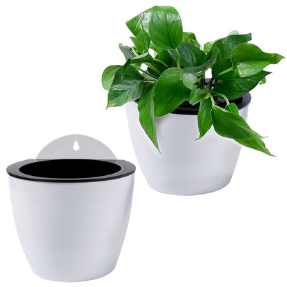 Self-Watering Wall-Mounted Plant Pot – Modern Hanging Planter for Easy Care