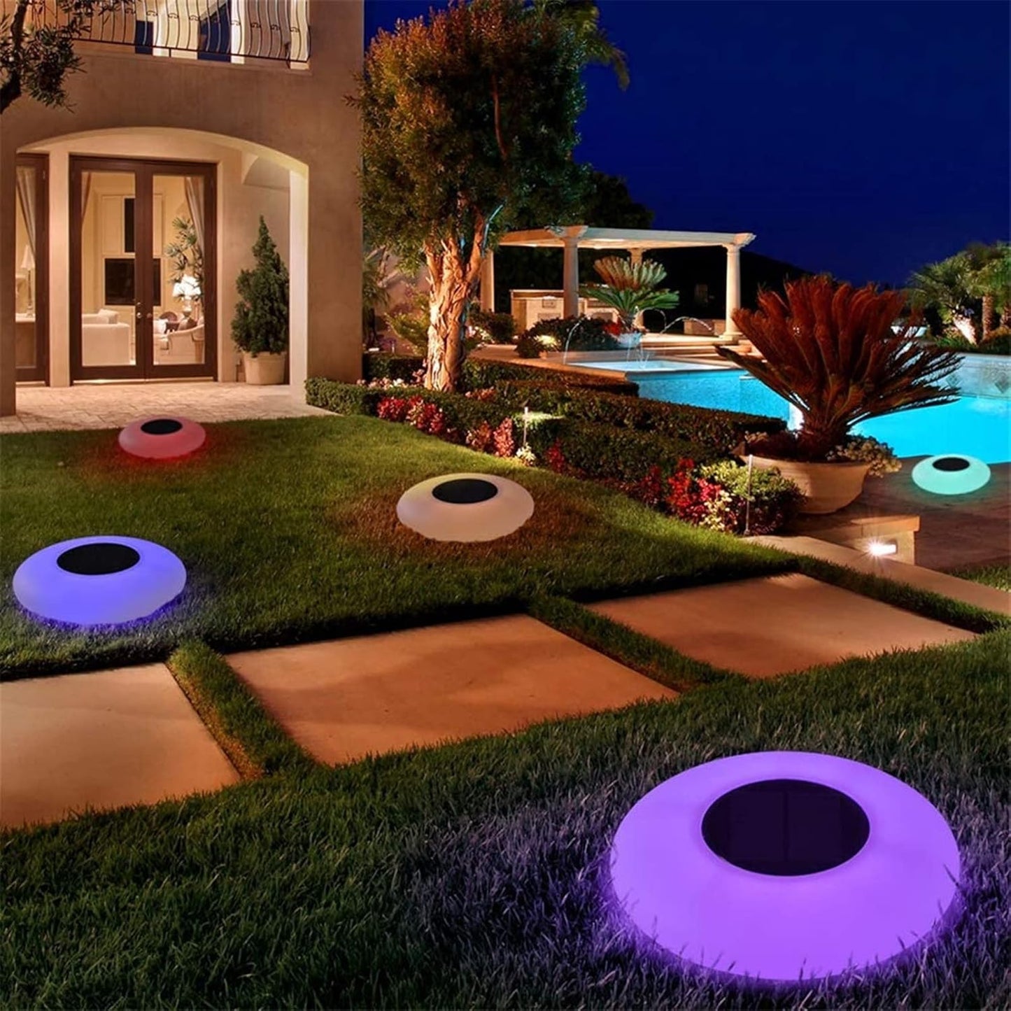 Solar LED Outdoor Garden Lights – Eye Design for Patio and Lawn, Weather-Resistant Lighting