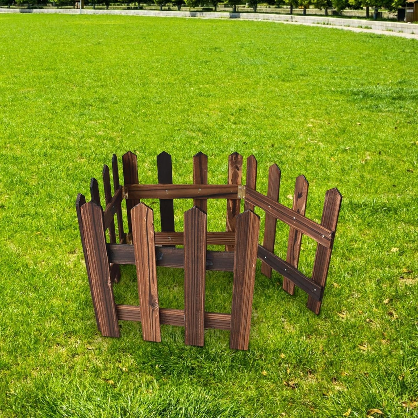 Wooden Garden Border Fence – Decorative Edging for Flower Beds and Outdoor Spaces