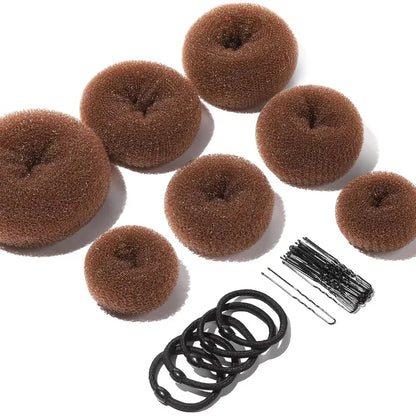 Volumizing Hair Donut Bun Maker – Set Of 7 With Accessories