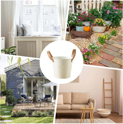 Stylish Plant Pots with Leather Handles – Decorative Flower Pots for Home and Garden Decor