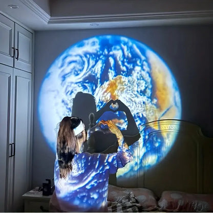 Moon and Earth Projection Light – Decorative Ceiling Lamp for Relaxing Atmosphere