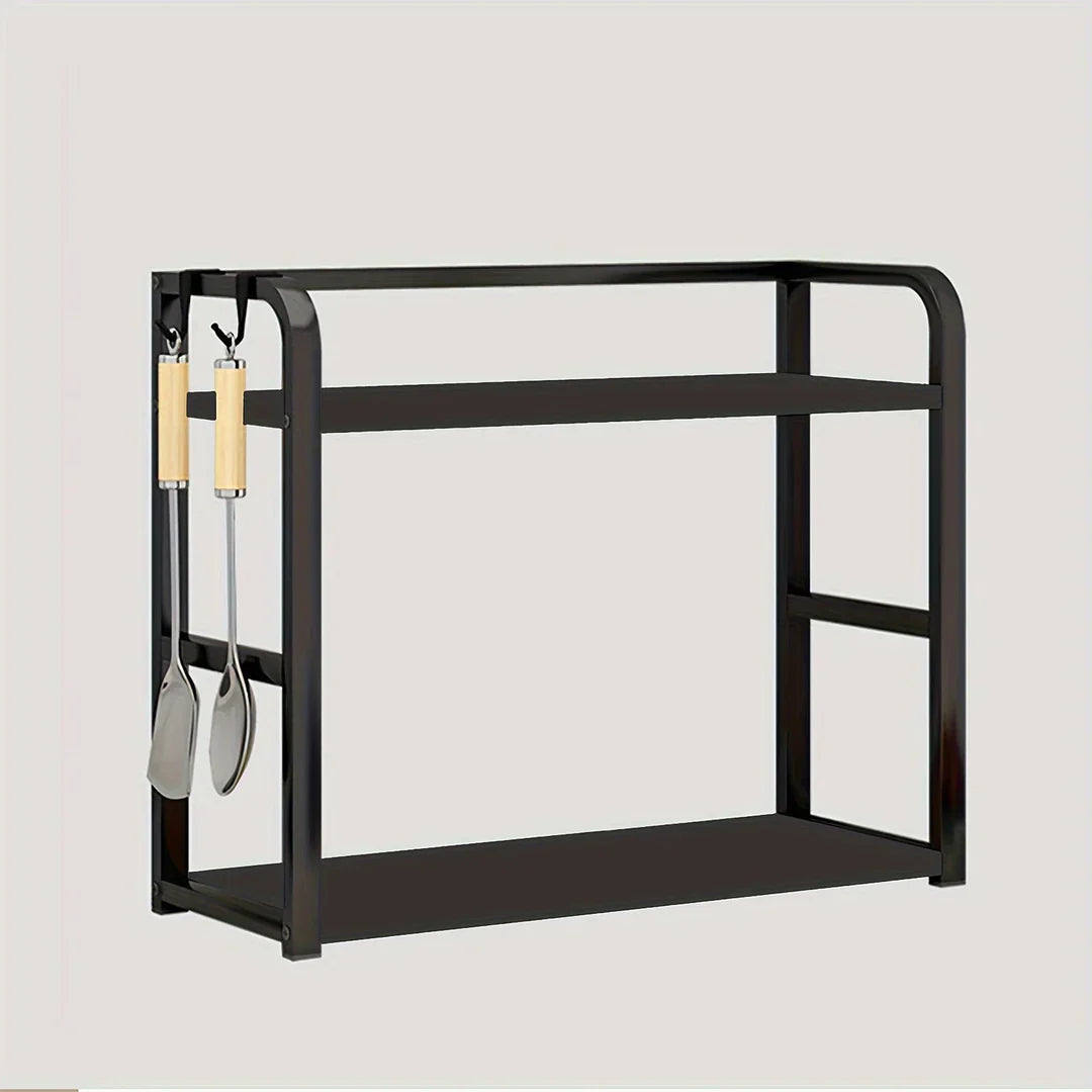 Stainless Steel & Wood Kitchen Storage Rack