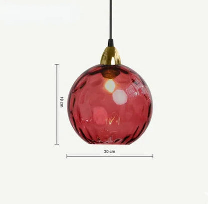 Round Glass Pendant Light