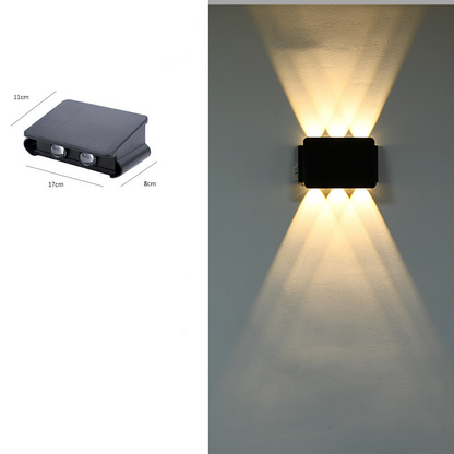 Modern Led Outdoor Wall Light with Up & Down Light - Waterproof Wall Light for House Facades and Entrance Areas