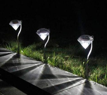 Diamond-Shaped Solar LED Garden Light – Outdoor Decorative Lamp for Illumination and Landscaping