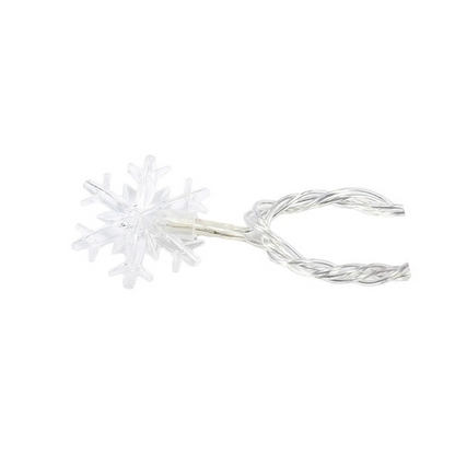 LED Snowflake String Lights for Indoor and Outdoor Decoration – Warm White or Multicolour Lighting