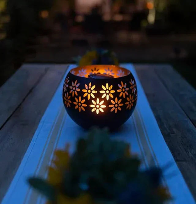 Floral LED Table Lamp - Elegant Decorative Candle Light For Stylish Home Decor