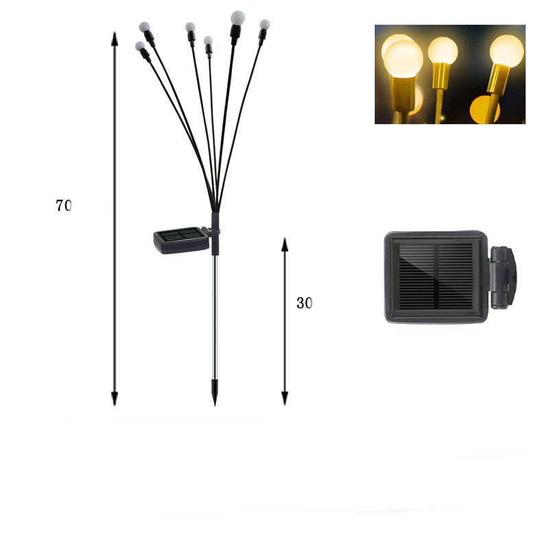 Solar LED Garden Lights with Adjustable Spheres – Waterproof Outdoor Lighting for Flower Beds and Walkways