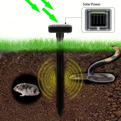 Solar-Powered Ultrasonic Pest Repeller – Effective Snake & Rodent Deterrent for Gardens