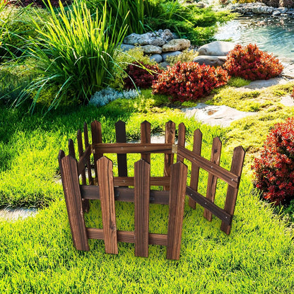 Wooden Garden Border Fence – Decorative Edging for Flower Beds and Outdoor Spaces
