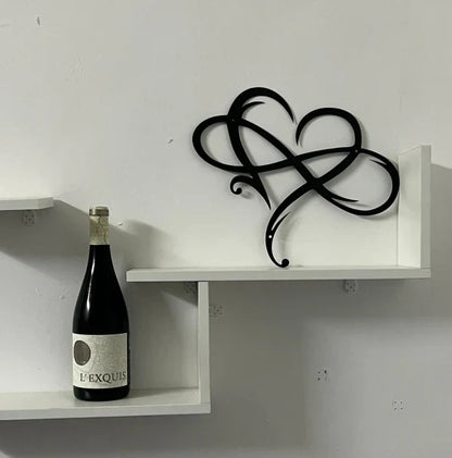 Infinity Love Heart Metal Wall Decor