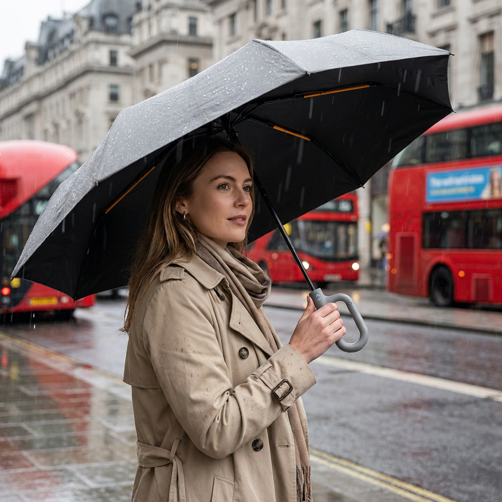 Premium Automatic Folding Umbrella for Sun & Rain – Compact & Windproof