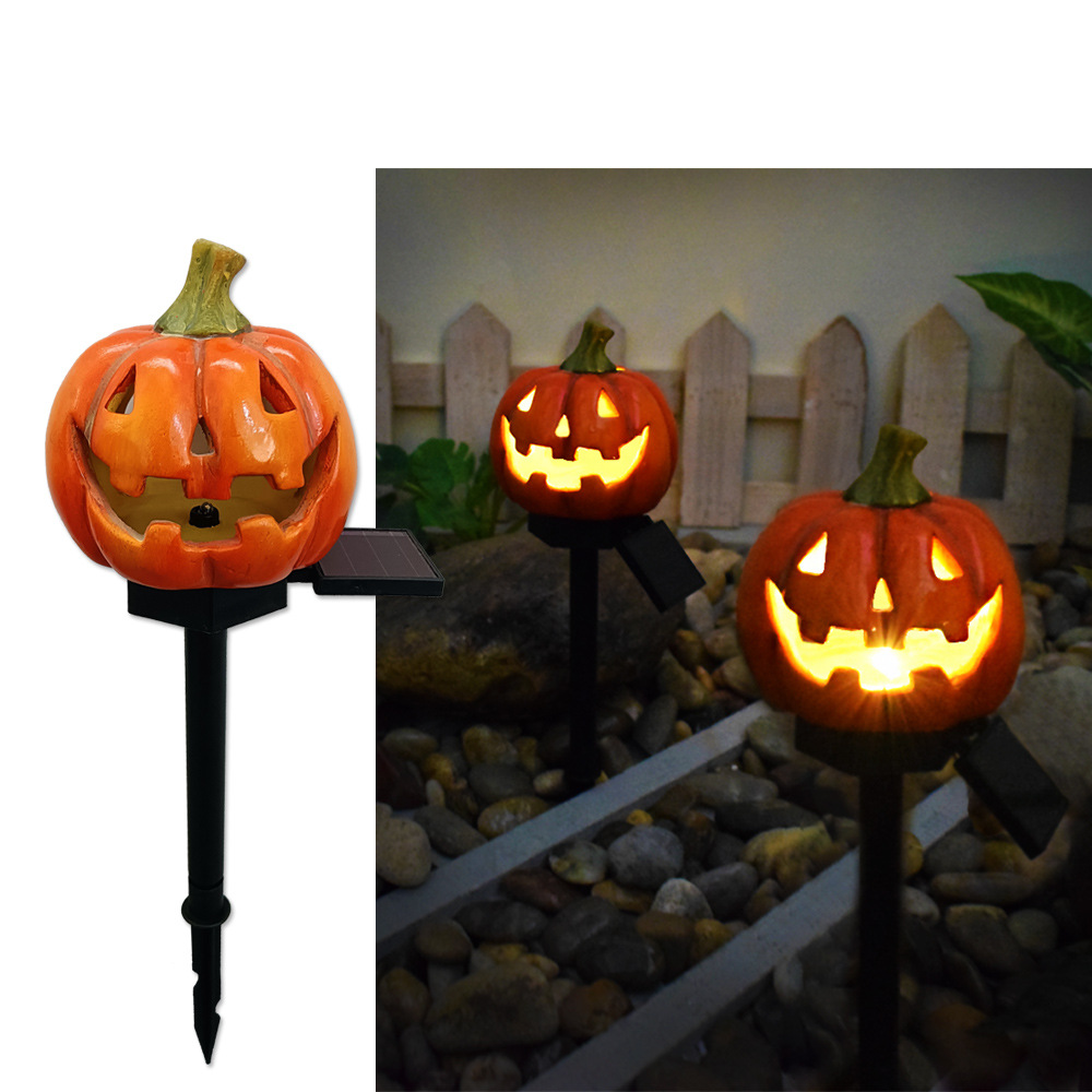 Solar Halloween Lights – LED Garden Lights with Pumpkin and Witch Motifs for Outdoor Decoration