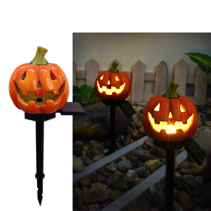 Solar Halloween Lights – LED Garden Lights with Pumpkin and Witch Motifs for Outdoor Decoration