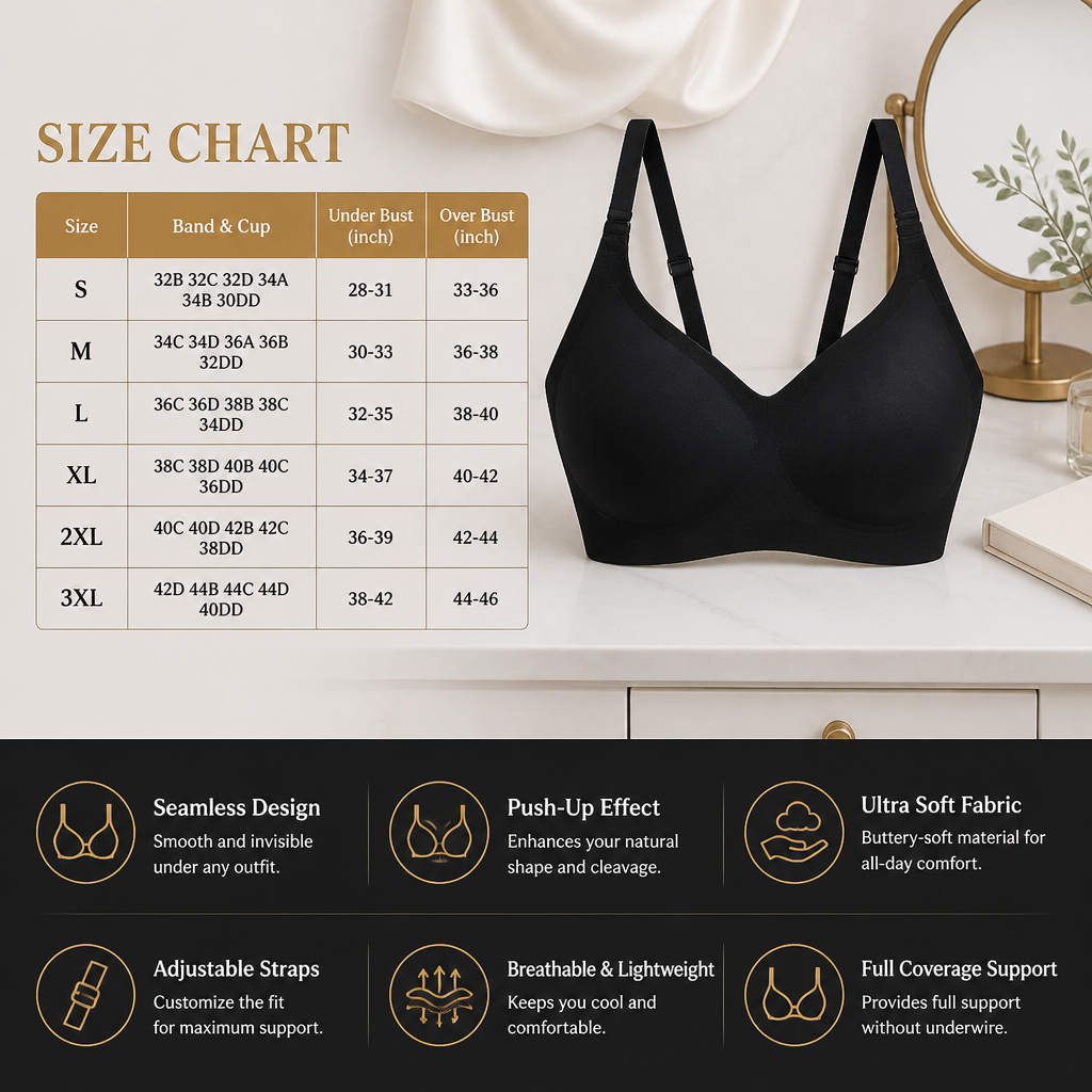 Push-Up Comfort Bra – Supportive, Shaping & Comfortable for Everyday Wear