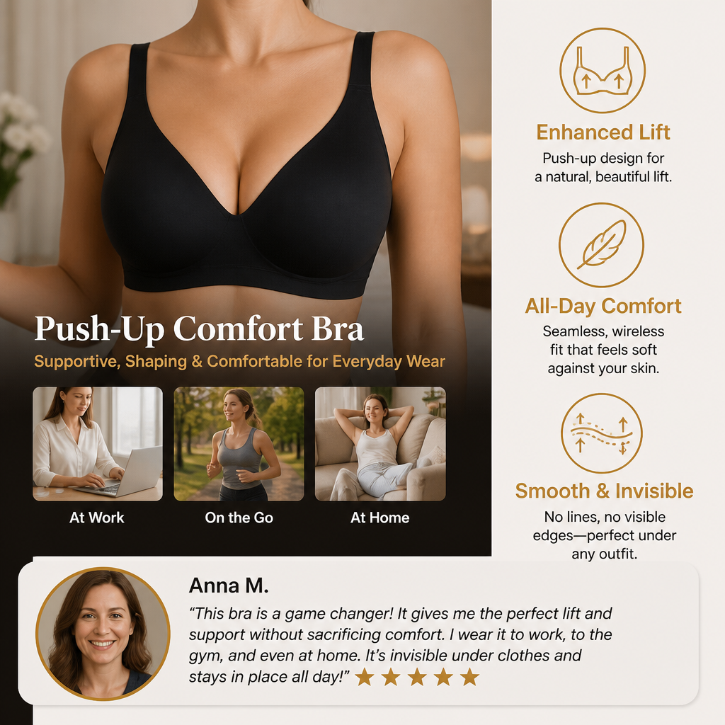 Push-Up Comfort Bra – Supportive, Shaping & Comfortable for Everyday Wear
