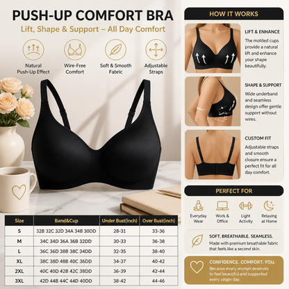 Push-Up Comfort Bra – Supportive, Shaping & Comfortable for Everyday Wear