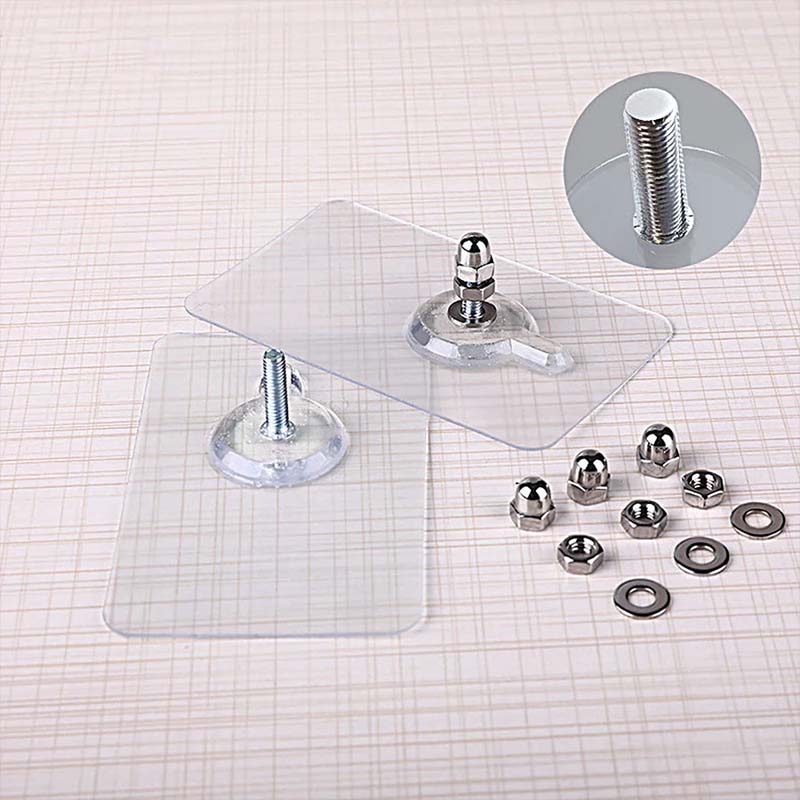Strong Adhesive Wall Hooks – Reusable Transparent Hook Set