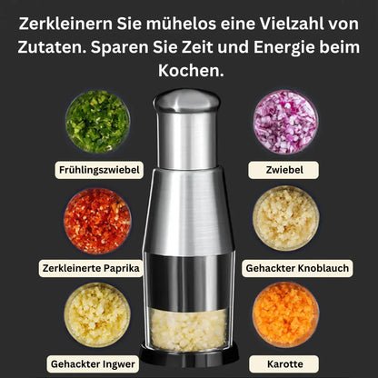 Stainless Steel Multifunctional Garlic and Vegetable Chopper - Effortless Quick Cutting Tool