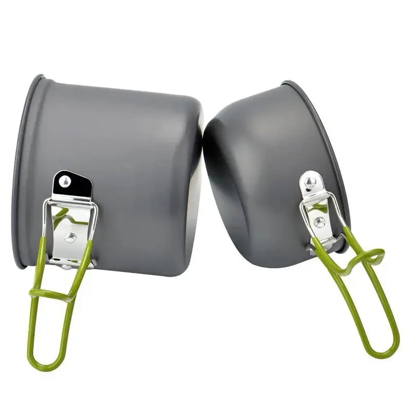 Compact Camping Cookware Set with Stainless Steel Cutlery and Convenient Carrying Bag