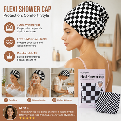 Practical Shower Cap – Waterproof Hair Care Cap to Protect Against Frizz & Moisture