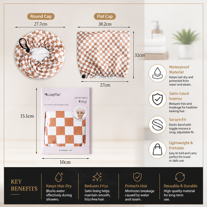 Practical Shower Cap – Waterproof Hair Care Cap to Protect Against Frizz & Moisture