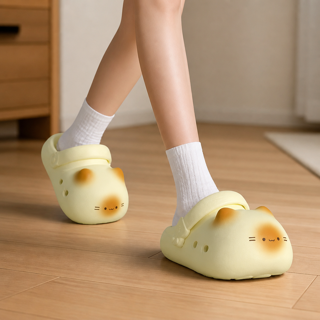 KittyCloud Comfort Clogs – Ultra-Soft Cat Slippers
