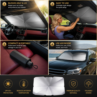 Foldable Windshield Sun Shade Umbrella