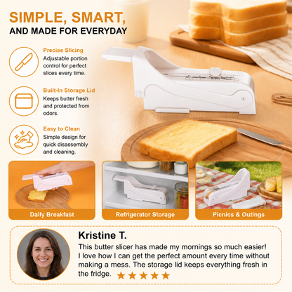 Butter Slicer with Storage Lid for Easy Cutting and Fresh Keeping