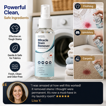 Miracle Stain Remover Spray – Tough on Stains, Gentle on Fabrics