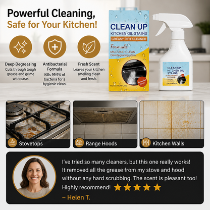 Kitchen Degreaser Spray – Antibacterial Grease Remover with Fresh Scent