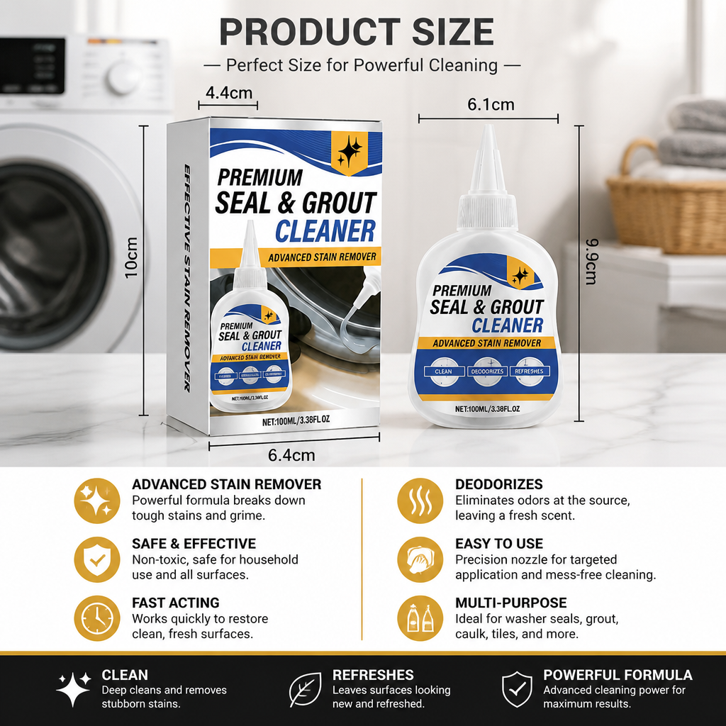 Mold Stain Remover Gel – Heavy-Duty Cleaner for Washer Seals, Grout & Caulk