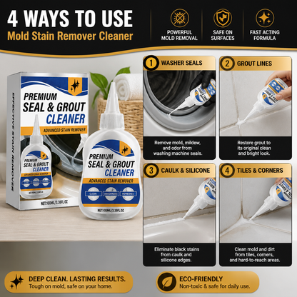 Mold Stain Remover Gel – Heavy-Duty Cleaner for Washer Seals, Grout & Caulk