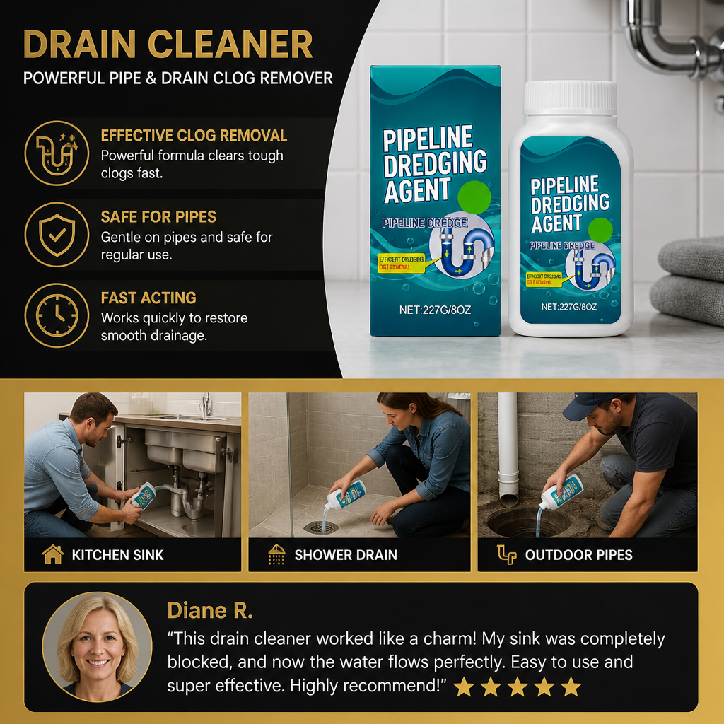 Drain Cleaner – Powerful Pipe & Drain Clog Remover