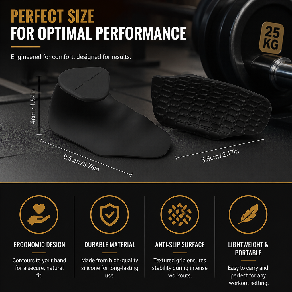 Silicone Gym Grip Gloves for Weightlifting and Cross Training