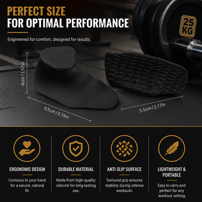 Silicone Gym Grip Gloves for Weightlifting and Cross Training