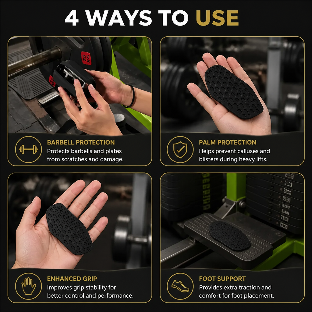 Silicone Gym Grip Gloves for Weightlifting and Cross Training