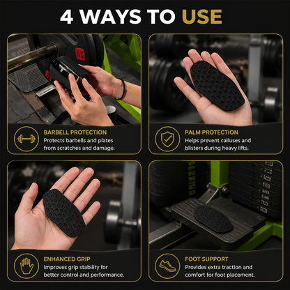 Silicone Gym Grip Gloves for Weightlifting and Cross Training