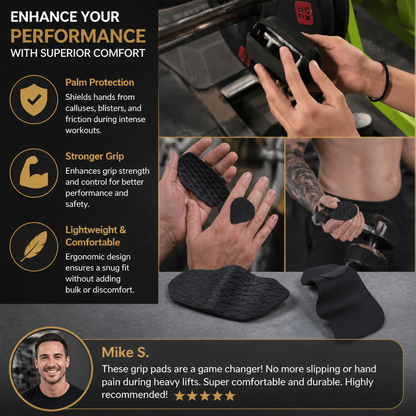 Silicone Gym Grip Gloves for Weightlifting and Cross Training