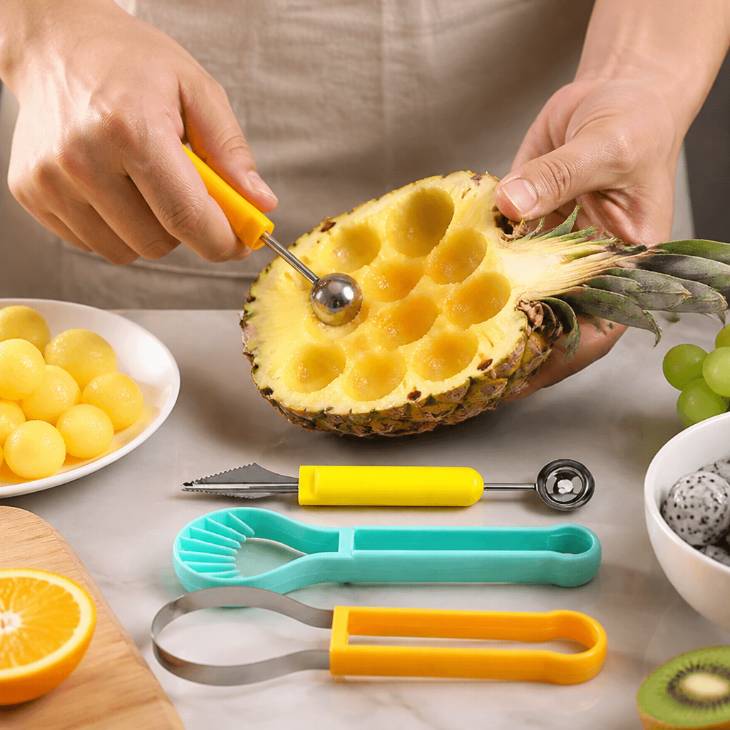3-in-1 Fruit Carving & Baller Tool Set